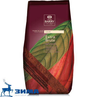 картинка Какао-порошок Cacao Barry EXTRA-BRUTE 22-24% жиры (пакет 1 кг) DCP-22EXBRURT-89B              от Торговой Компании "Зима"