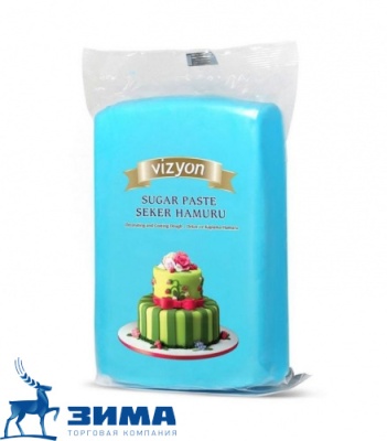 картинка Мастика Сахарное тесто голубая "Визьен" (уп. 1 кг) от Торговой Компании "Зима"