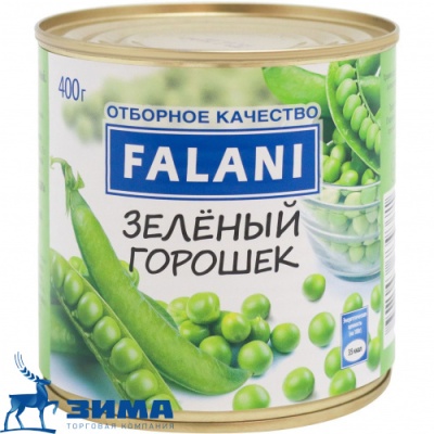картинка Зеленый горошек 400 мл ФАЛАНИ  (упаковка 12 шт)  от Торговой Компании "Зима"