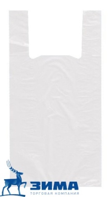 картинка Пакет "Майка" ПНД 30*55+2*7,5 20мкм белый 2цв ТорТини (100 шт) от Торговой Компании "Зима"