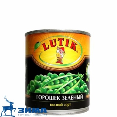 картинка Зеленый горошек 425 мл Lutik (упаковка 12 шт) от Торговой Компании "Зима"