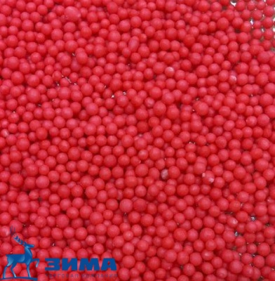 картинка ДРАЖЕ ЗЕРНОВОЕ взорванные зерна риса в цветной кондитерской  глазури КРАСНОЕ  (уп 1,5 кг) от Торговой Компании "Зима"