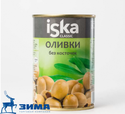 картинка Зеленые оливки 300 мл б/к ISKA ж/б (упаковка 6 шт) от Торговой Компании "Зима"