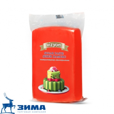 картинка Мастика Сахарное тесто красная "Визьен"  0,5 кг от Торговой Компании "Зима"
