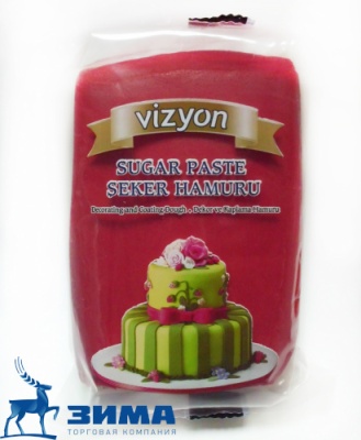 картинка Мастика Сахарное тесто фуксия "Визьен"1кг от Торговой Компании "Зима"