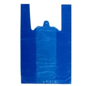 Пакет Майка ПНД 30х53+7,5 17мкм синий (упаковка 100шт)