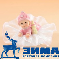 26110В.Фигурка на рождение ребёнка ДЕВОЧКА ,размер 7 см