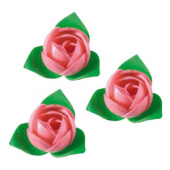 26116R. Вафельный цветок Роза розовая (короб 200 шт)