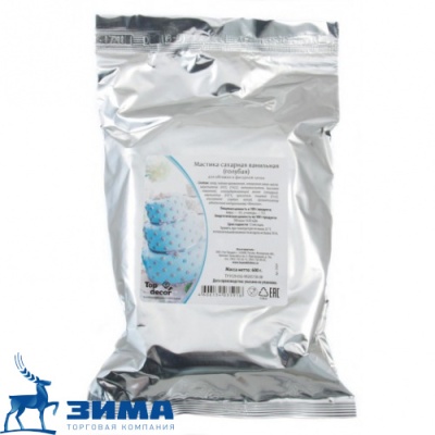 картинка Мастика сахарная ванильная голубая (0,6 кг) Деко-Про tp35916 от Торговой Компании "Зима"