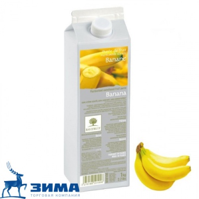 картинка Пюре пастеризованное банан РАВИФРУТ (тетрапак 1 кг.) 20374834 от Торговой Компании "Зима"