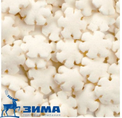 картинка Посыпки Снежинки белые  (уп.0,1 кг) tp76087 от Торговой Компании "Зима"