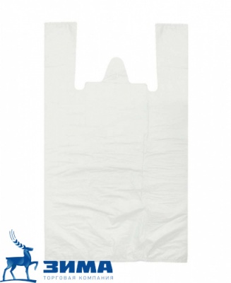 картинка Пакет "Майка" ПНД 30*53+2*7,5 15мкм белый 100 шт АСС-полимер от Торговой Компании "Зима"