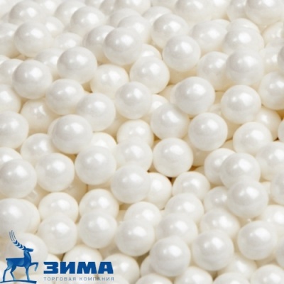 картинка Драже сахарное-перламутр. шарики белые, 8 мм (1 кг) AI27980 от Торговой Компании "Зима"