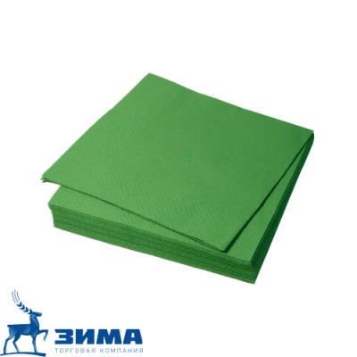 картинка Салфетка "ПАРУС" зеленая 33х33 см.2-х сл. (200шт/9уп) от Торговой Компании "Зима"