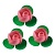 26115R. Вафельный цветок Розочка розовая (короб 200 шт)