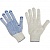 Перчатки ХБ с напылением белые (10пар25уп)  5 нитей