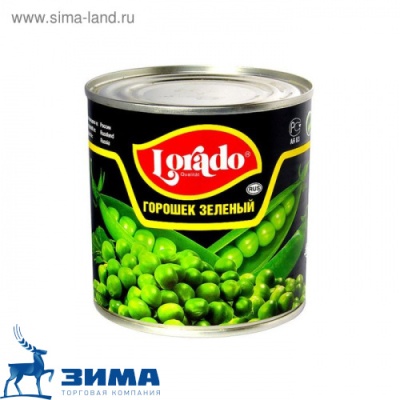 картинка Зеленый горошек 3100 г ж/б  Lorado (упаковка 6 шт) от Торговой Компании "Зима"