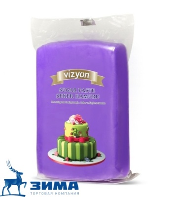 картинка Мастика Сахарное тесто фиолетовая "Визьен" (уп. 0,5 кг) от Торговой Компании "Зима"