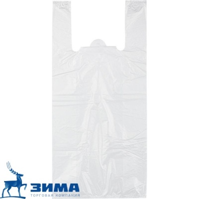 картинка Пакет "Майка" ПНД 40*60+2*9,20 мкм, белый 100 шт АСС-полимер от Торговой Компании "Зима"